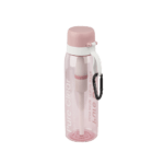 Pure Clear® Active Water Filter Bottle in pink, showcasing advanced filtration technology for clean hydration on the go.