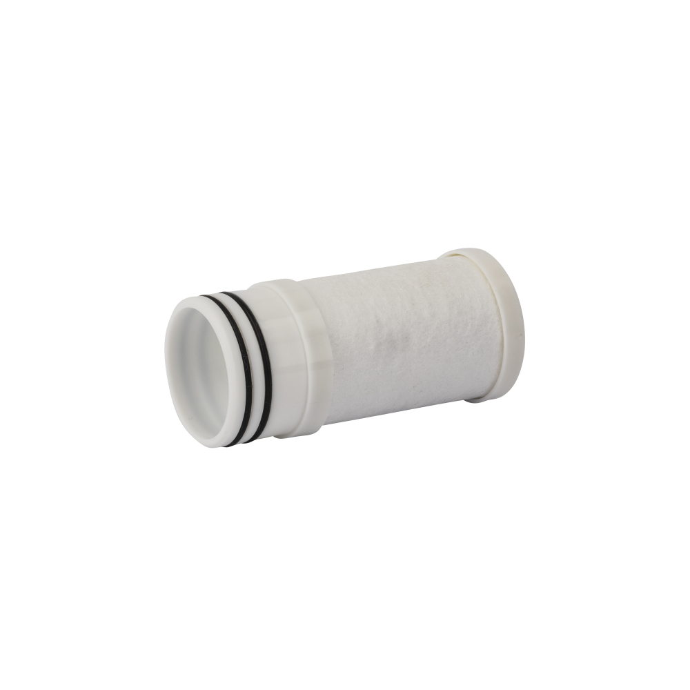 Pure Clear® – Pure Explore & Collapsible Squeeze water filter cartridge, designed for compatibility with Pure Clear® water filter bottles, featuring a white cylindrical body with black O-rings.