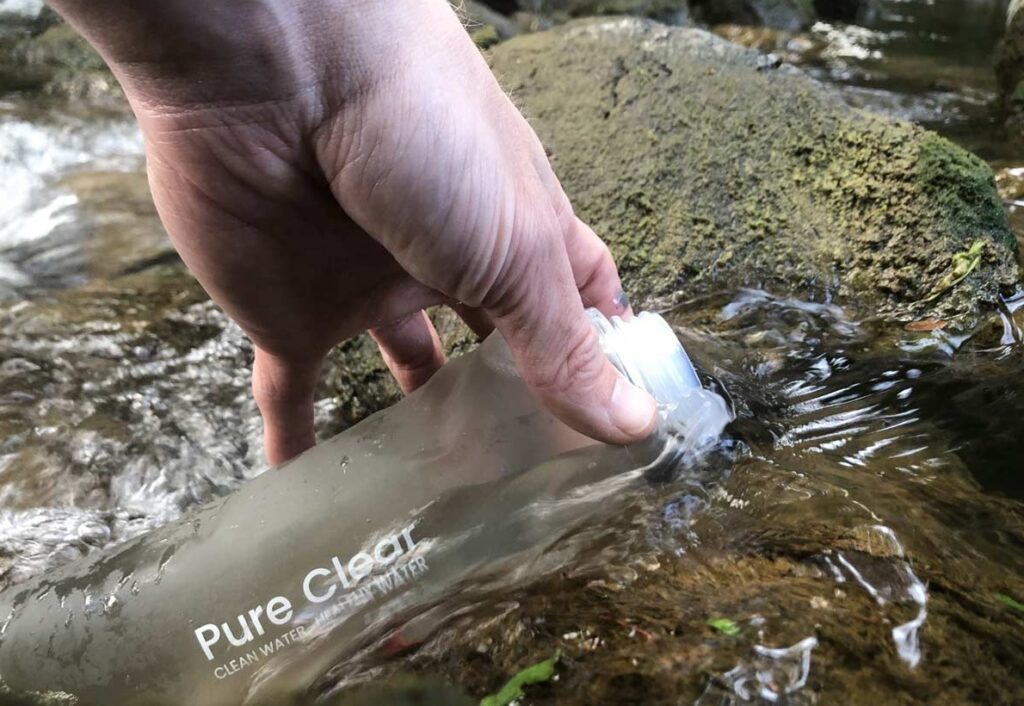 filtered water soft bottle