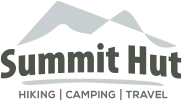 Pure Clear Filters logo featuring a stylised mountain design, representing award-winning water filtration technology for outdoor and travel enthusiasts.